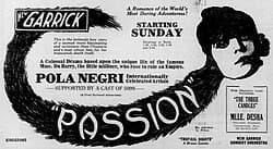 Passion ( Madame Dubarry ) poster